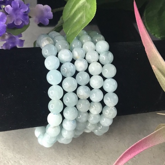 Aquamarine crystal/gemstone bracelet - Picture 2 of 8